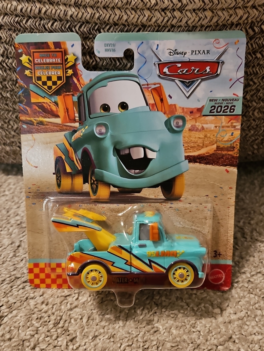 Disney Pixar Cars 2026 Mater Race to Celebrate Diecast New Damaged Card